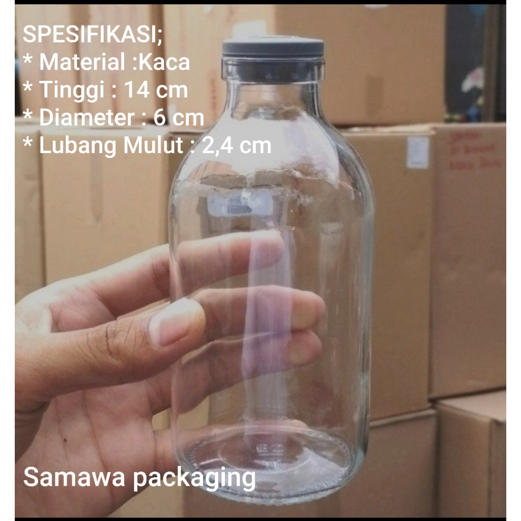 BOTOL ASI 250 ml / botol KACA ASI ASIP /BOTOL INFUS 250 ML
