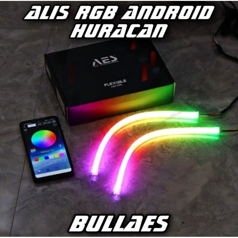 LAMPU ALIS DRL RGB AES HURACAN SOFTLED 30 CM MERK AES DAY