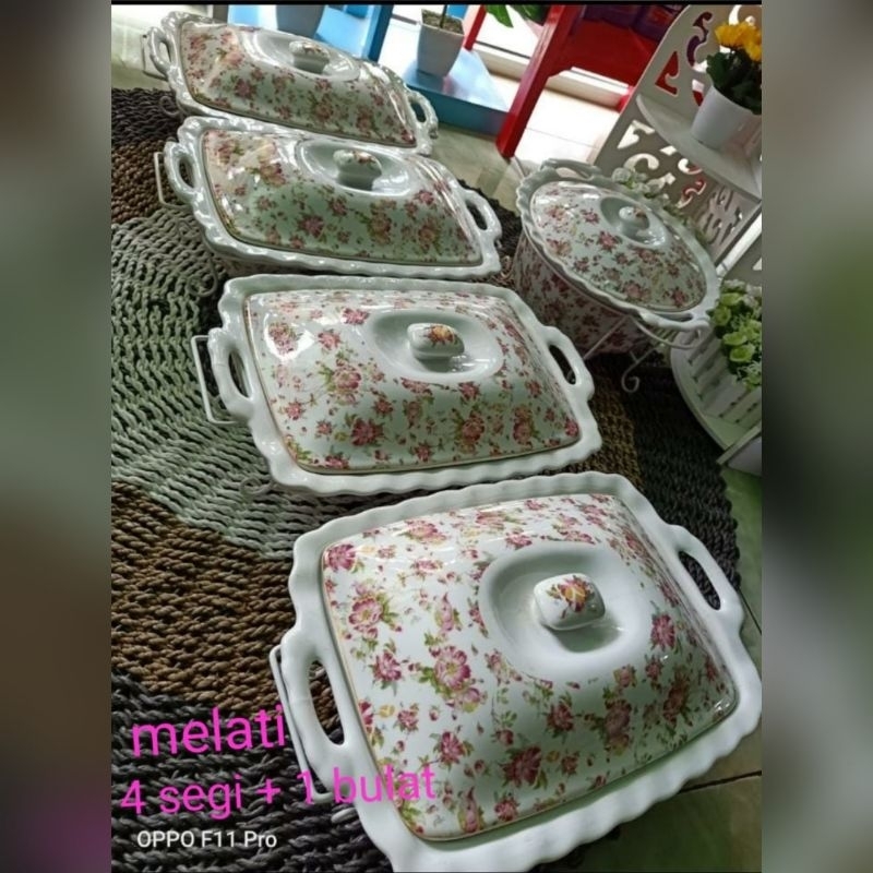 Prasmanan Set Vicenza Melati 5pcs free packing kayu