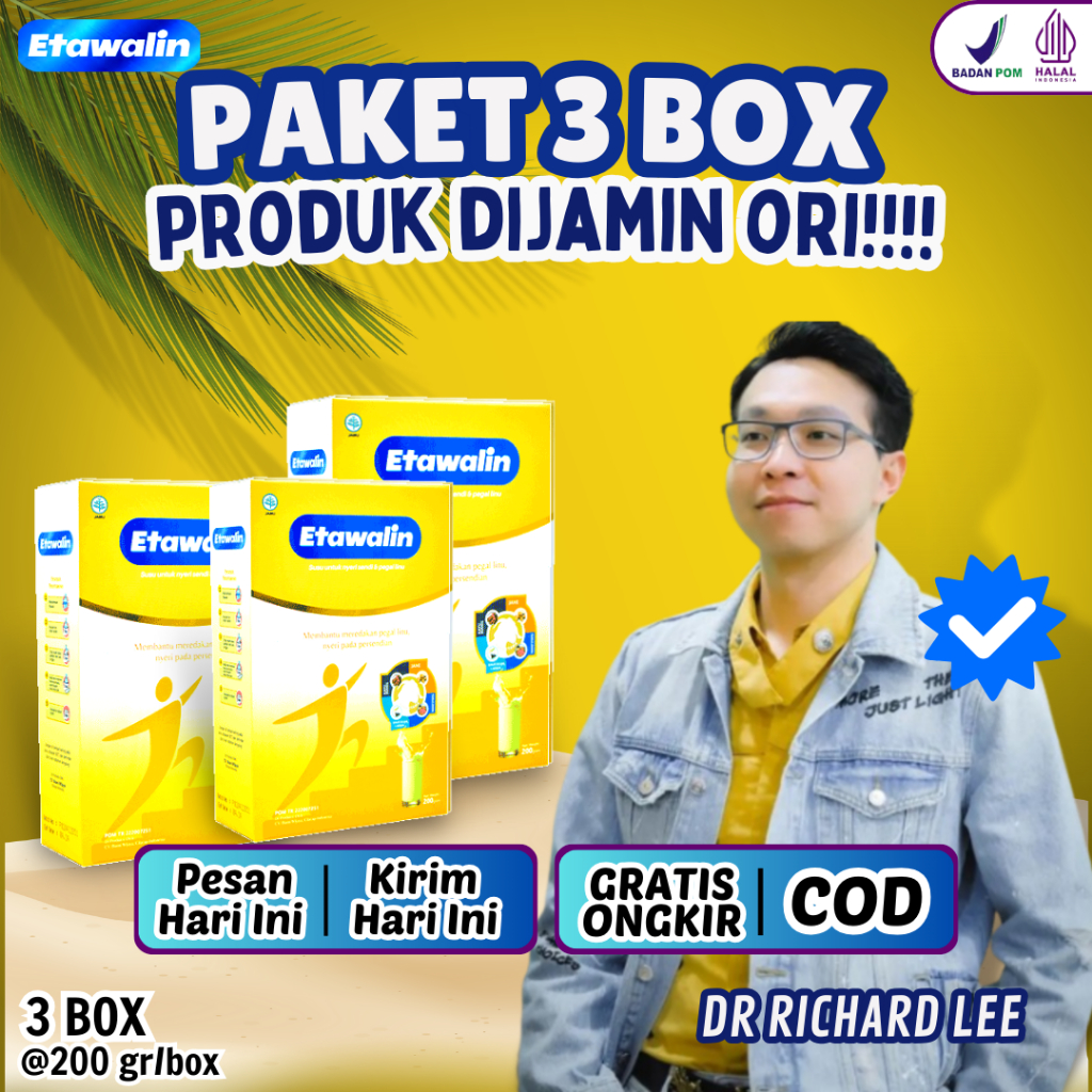 

PAKET3BOX COD Susu Etawalin Susu Etawa Bubuk Atasi Nyeri Pinggang Sendi Lutut Osteoarthritis Rematik Asam Urat Osteoporosis Aman Alami Halal BPOM Isi 200 gr