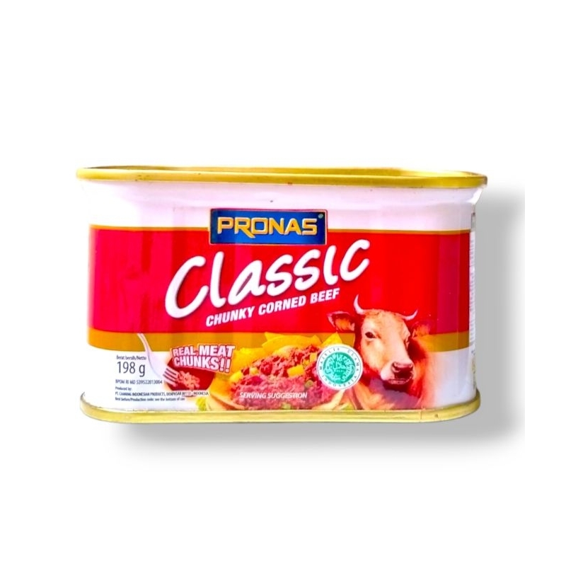 

Pronas Classic Kornet Daging Sapi Chunky 198 gr