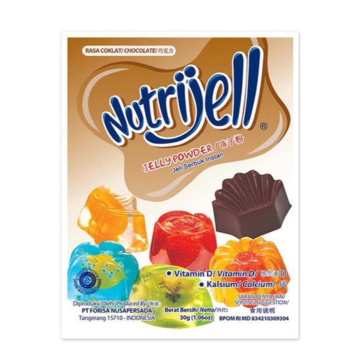 

NUTRIJELL JELLY POWDER CHOCOLATE Nutrijel Jely Coklat 30 Gram