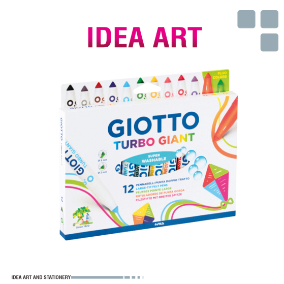 

Marker Spidol Warna Giotto Turbo Giant Set 12 - 432000