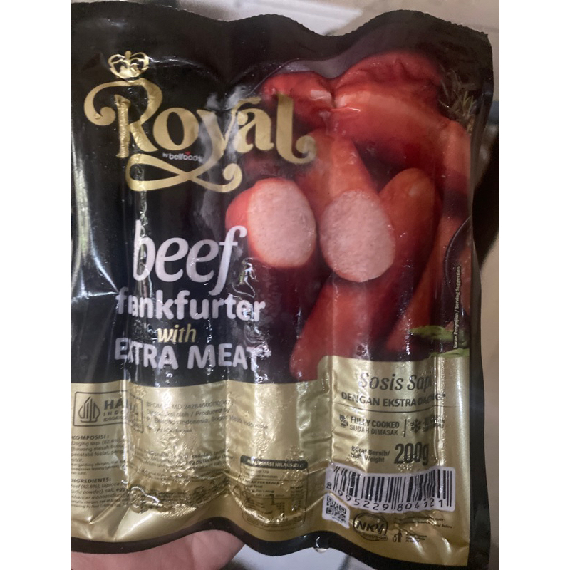 

sosis royal beef frankfurter with extra meat