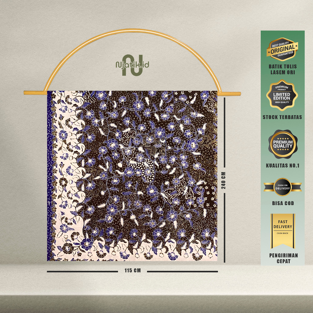 KAIN BATIK TULIS LASEM ASLI HANDMADE WARNA HIJAU