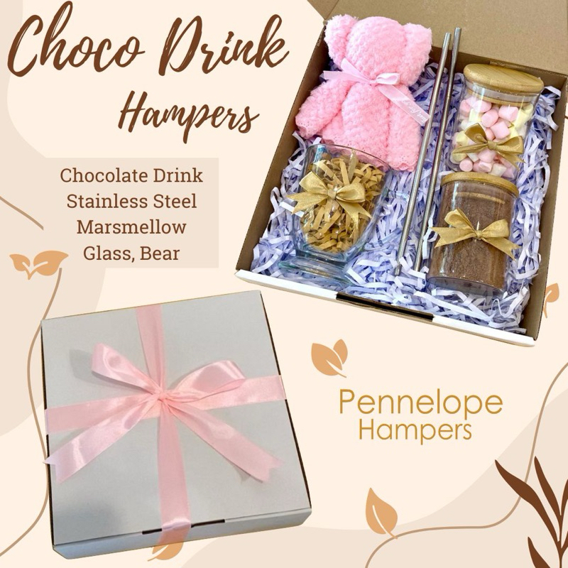 

Choco Drink Hampers / Valentine / Anniversay / Wisuda / Kado Ulang Tahun Cewek Cowok / Kado Ulang tahun / Hampers murah / Paket Kado / Artificial Flowers Hampers / Chocolate Hampers / Paket Coklat