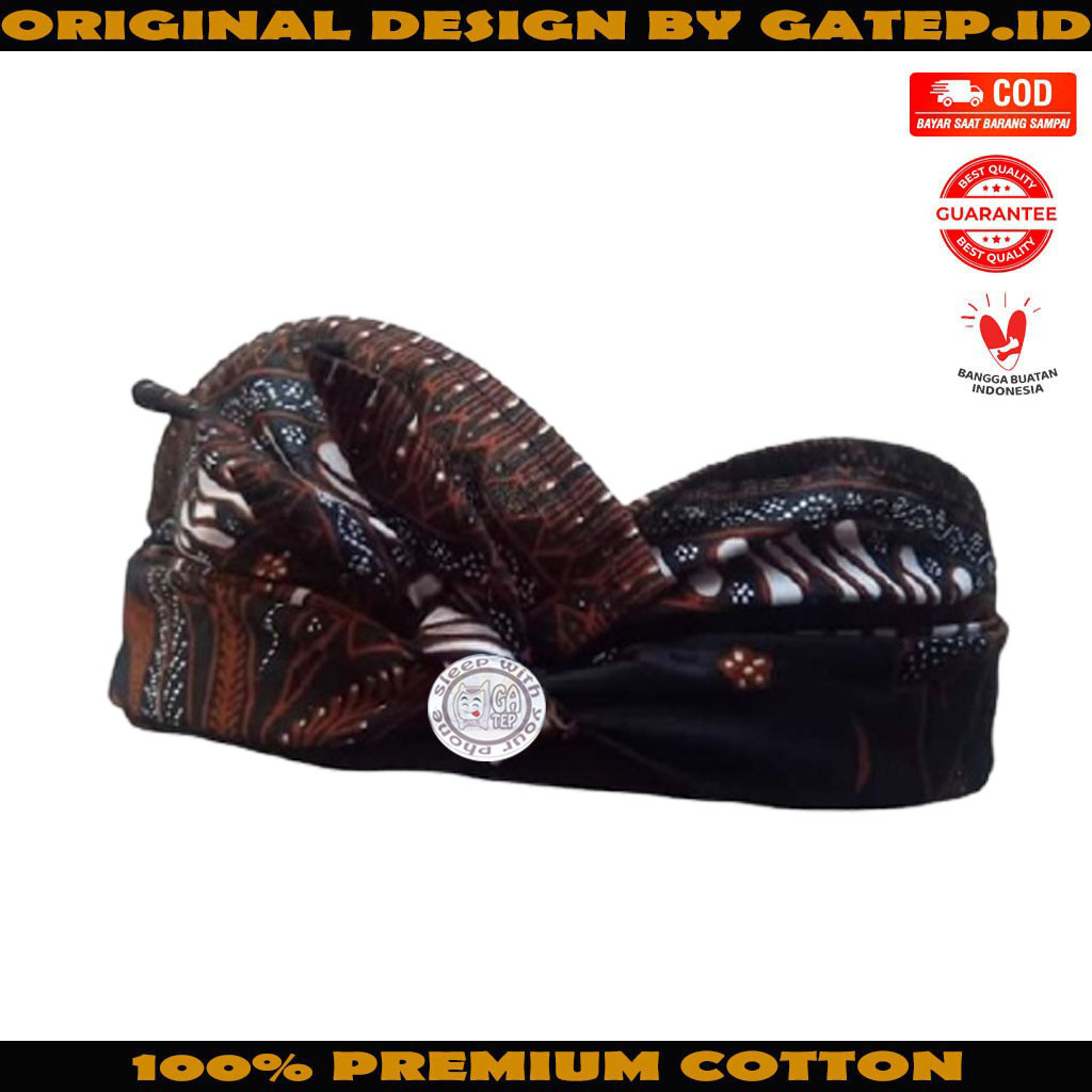 Udeng Batik Khas Bali Janggar Nayah Sibakan / Ikat Kepala Khas Bali Asli / Blangkon Bali Asli / Peci