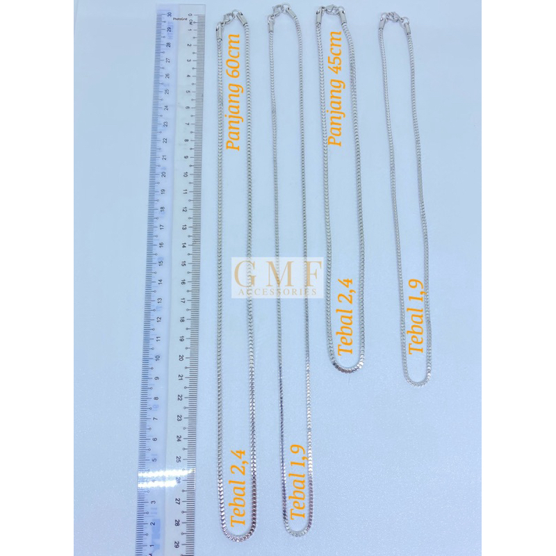 Kalung Titanium Milano Emas Perak Kalung Milano Pria Wanita Anti Karat Stainless Steel