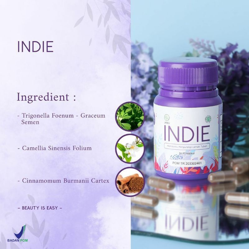 INDIE SLIM CAPSULE / JOIJUS CAPSUL HINDI KAPSUL PELANGSING HERBAL ORIGINAL