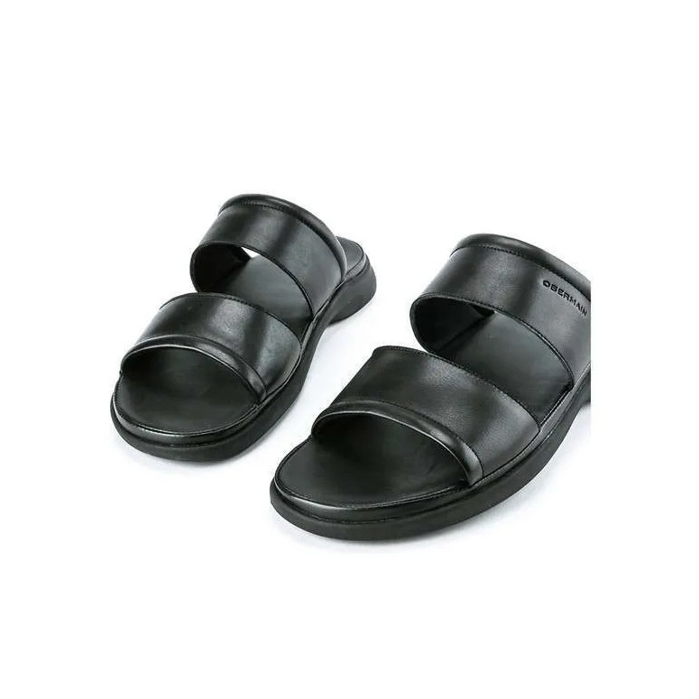 OBERMAIN - Jacob Mark Men Sandals / KULIT ASLI - DARK BROWN