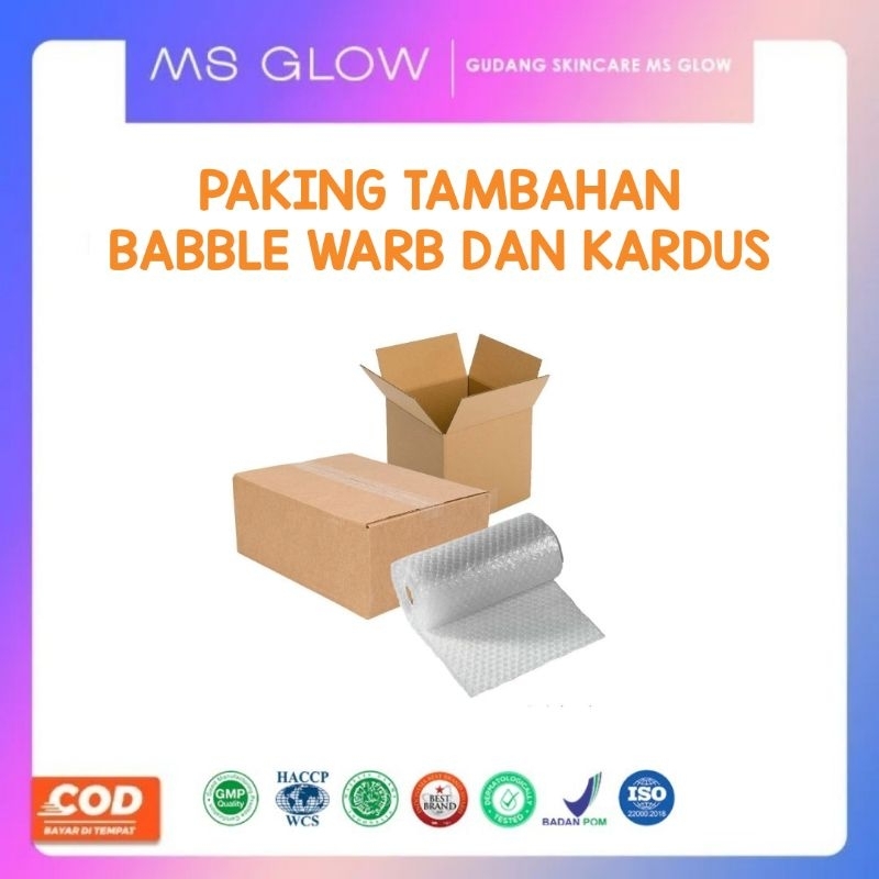 

Tambahan Packing Kardus + bubble warb