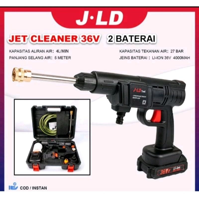 Jet Cleaner JLD 36V Steam Cordless Mesin Cuci Motor Mobil