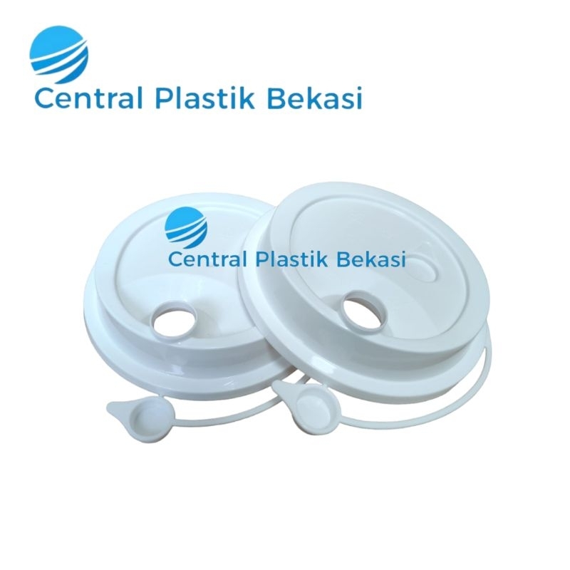 Lid connected cup injection/tutup sambung/strawless lid gelas injection