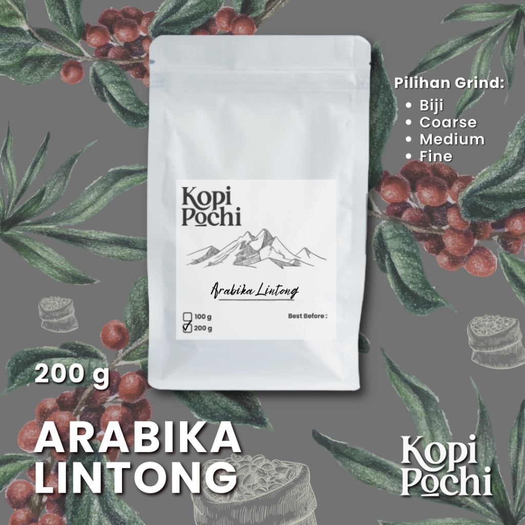 

Kopi Pochi Arabika Lintong Biji Bubuk Kopi 200 Gram