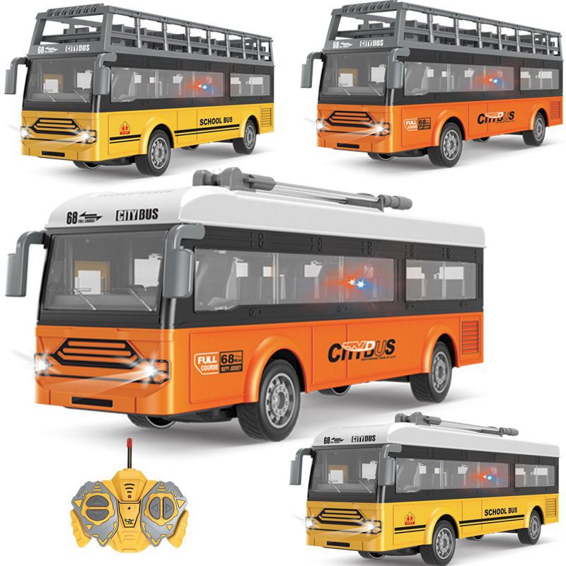 Mainan RC Remote Control model City Bus, School Bus - RC Bus Kota Pariwisata