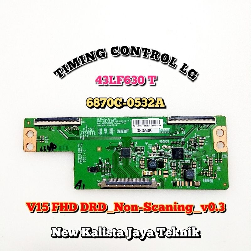 TCON TV LG 43LF630T ORIGINAL V15 FHD 6870C-0532A TICON LG 43LF630 LOGIC 43LF630 TIKON LG 43LF630T TC