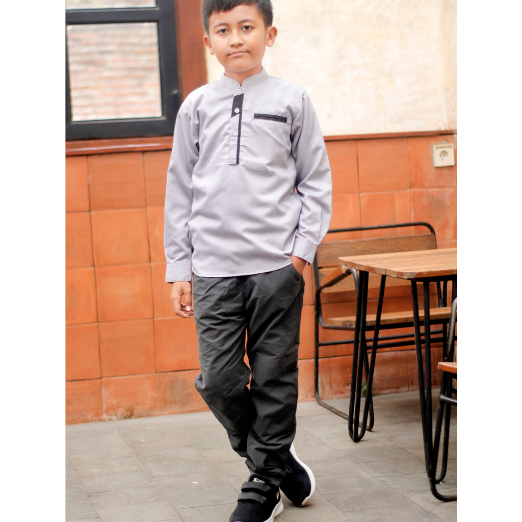 Baju Koko Anak Lengan Panjang Original Elrumi Abizar Series