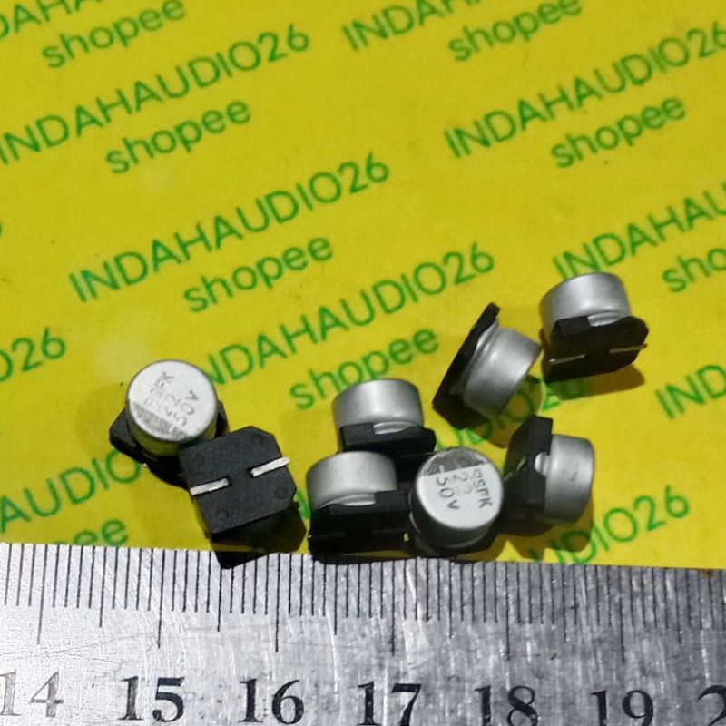 d8x6mm  22uf H 50v smd elko  kapasitor elco capacitor solid