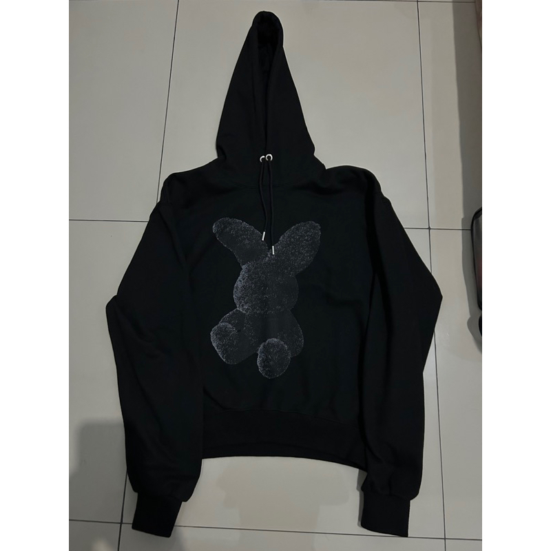 Acme De La Vie Cream Fuzzy Rabbit Hoodie Black ORIGINAL 100%