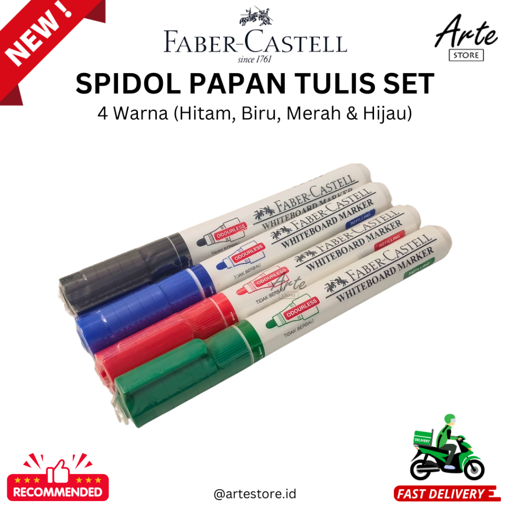 

Spidol Papan Tulis Faber Castell - Whiteboard Marker Set