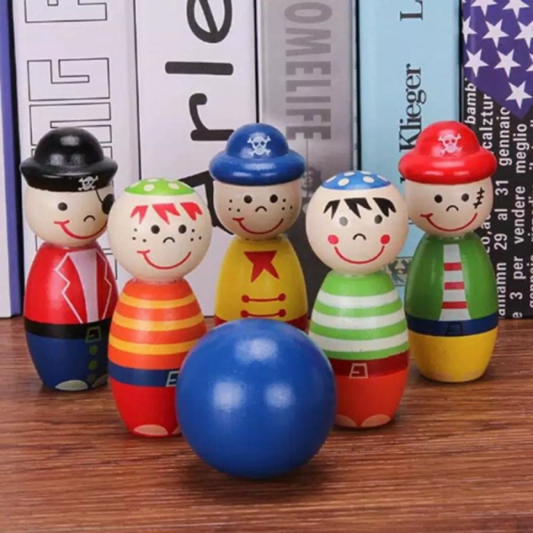 

Promo Mainan Anak LAUT bahan kayu/WOOD Limited BOWLING MINI dari BAJAK figure