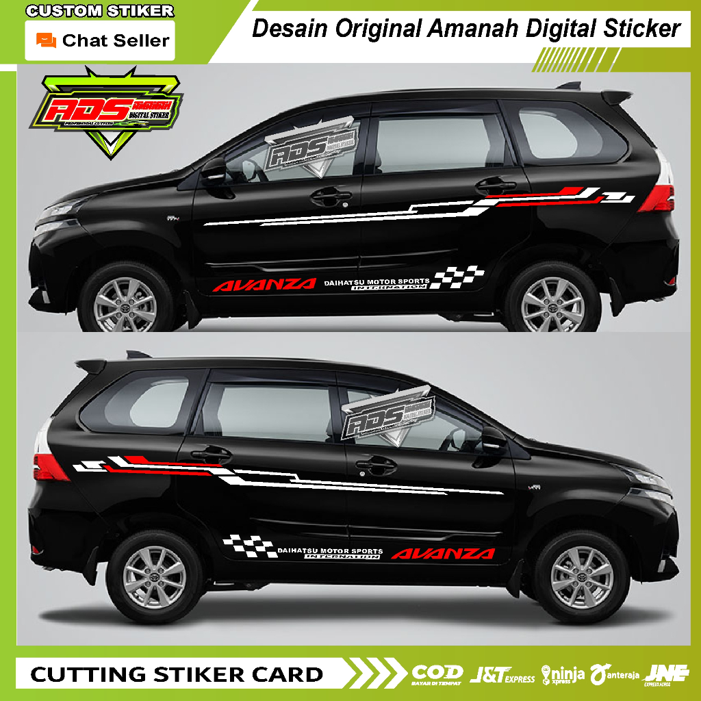 STICKER MOBIL AVANZA VELOZ AVANZA STICKER CUTTING MOBIL TOYOTA AVANZA VELOZ STRIPING LIST BODY SAMPI