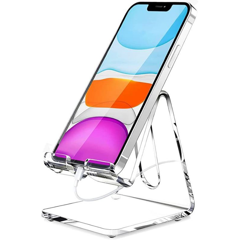 Stand akrilik handphone, Phone holder acrylic, Sandaran hp akrilik / Dudukan hp akrilik, Tebel 3mm