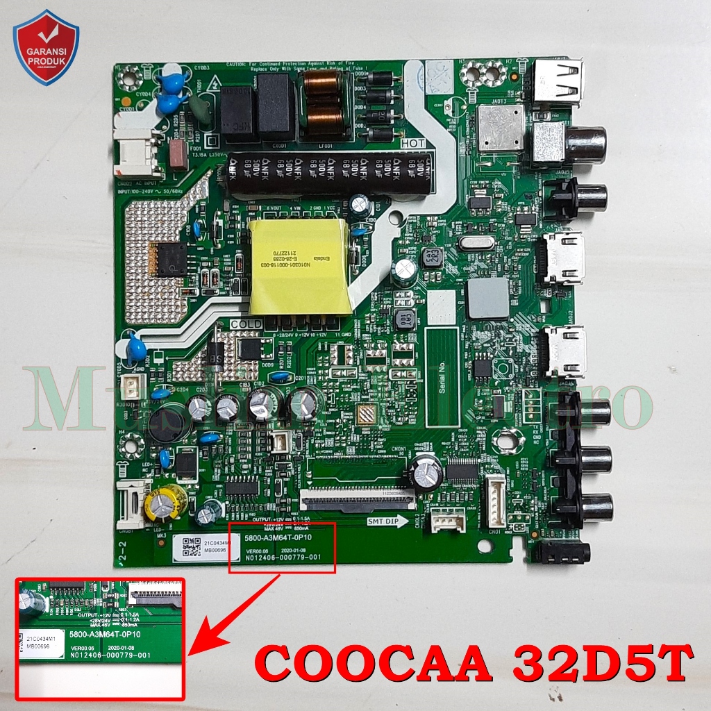 Mainboard TV LED COOCAA 32D5T
