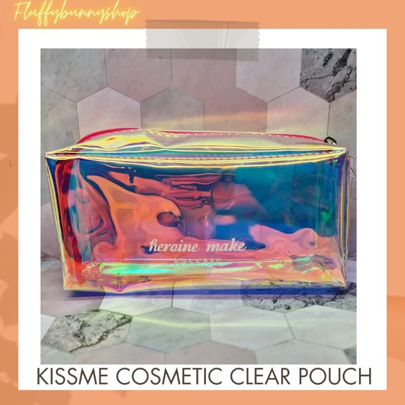 Kiss Me Isehan PVC Mermaid Shine Hologram Clear Cosmetic Pouch