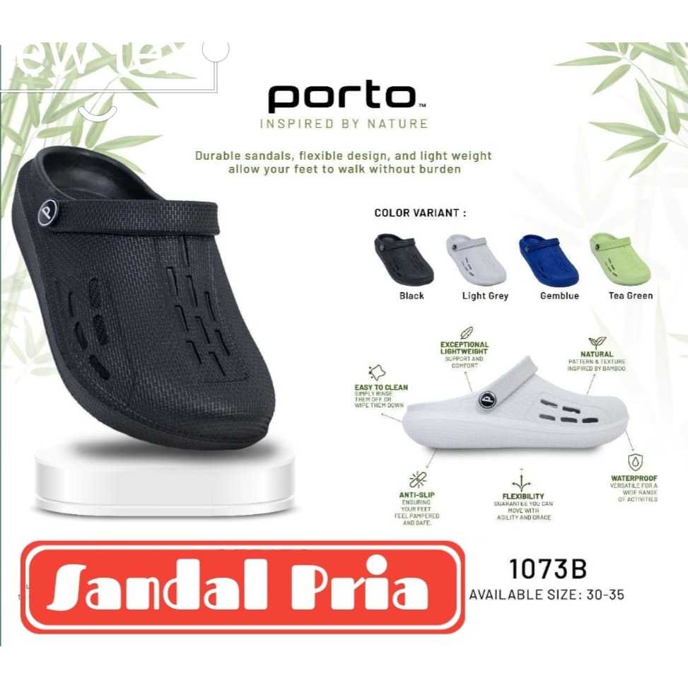Porto 1073 B - Sandal Pria Sandal Selop Porto Original