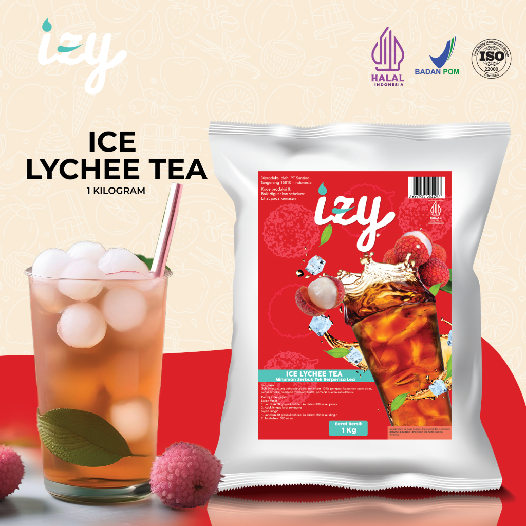 

Izy Powder Drink Lychee Tea - Bubuk Minuman Teh Leci 1 Kg