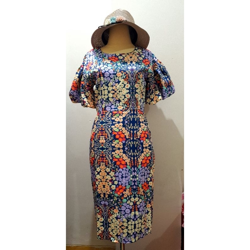 Orange Juice Dress Bangkok Design Korea Dress Bunga-Bunga