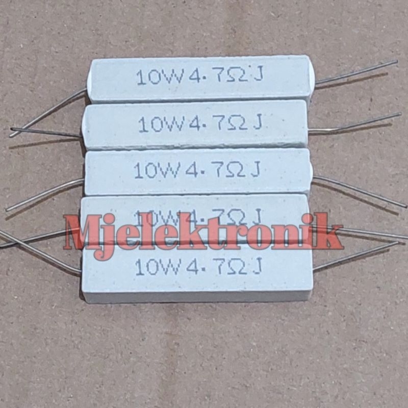 Resistor kapur 4,7ohm 10w R Kapur 4,7ohm 10watt