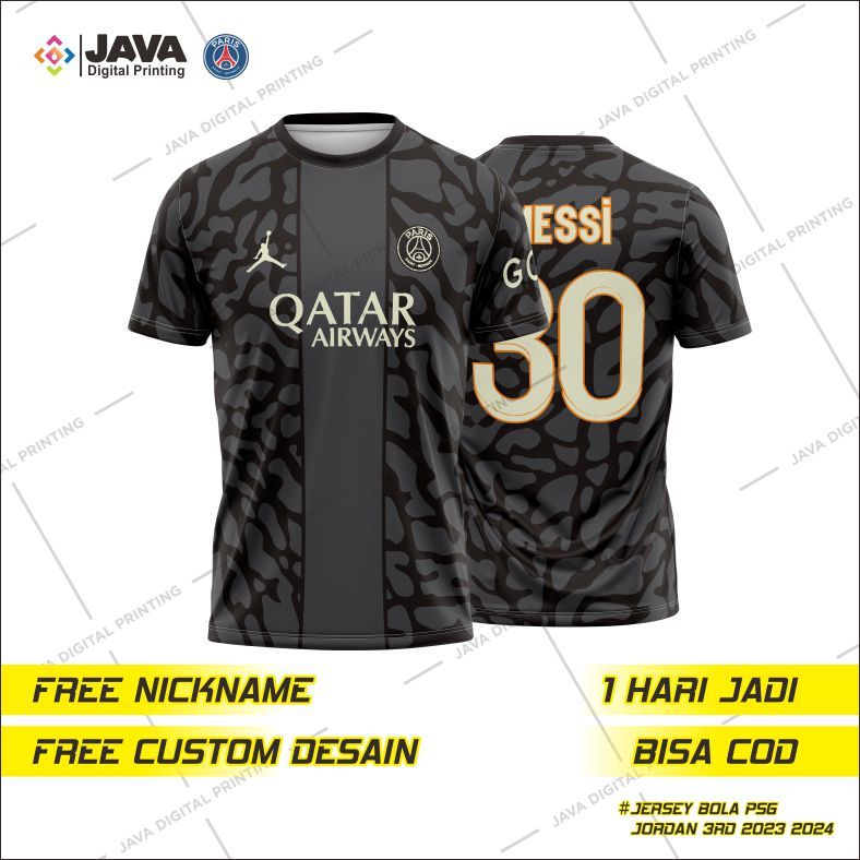 BAJU BOLA JERSEY PSG JORDAN 3RD 2023 2024 JERSEY BOLA BAJU BOLA FUTSAL
