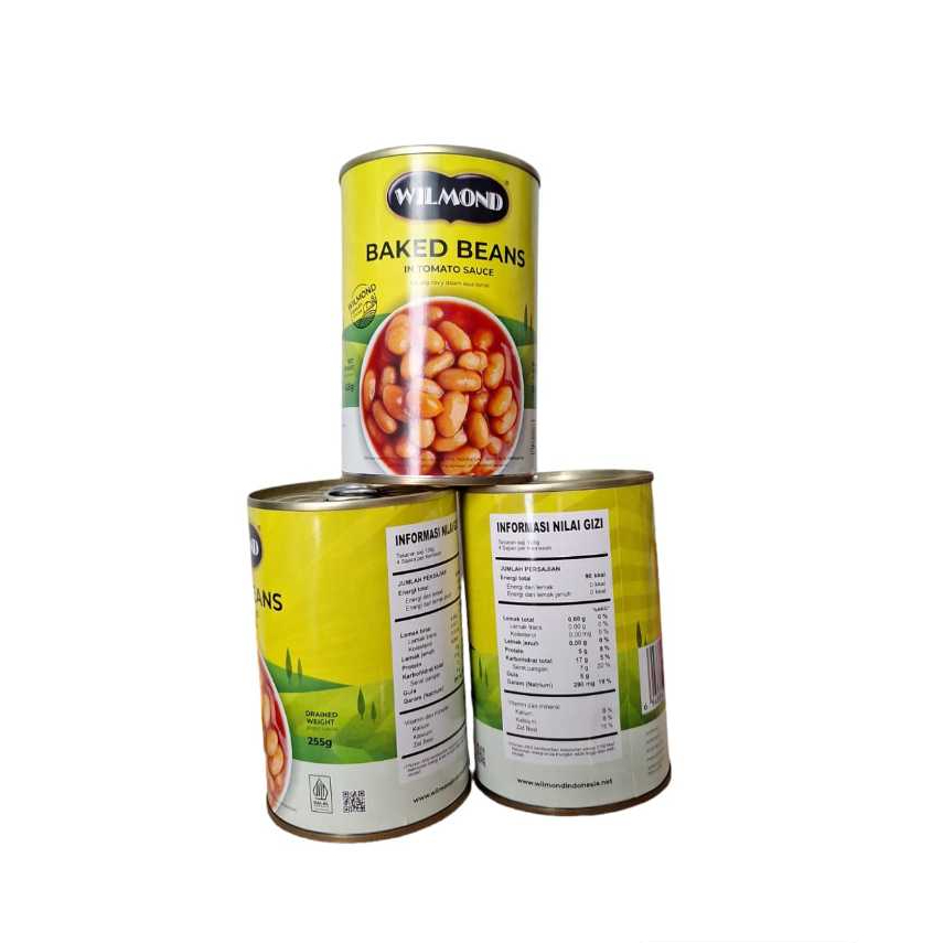 

Wilmond Baked Beans in Tomato Sauce 425 gr Kacang Merah Kaleng produk HALAL