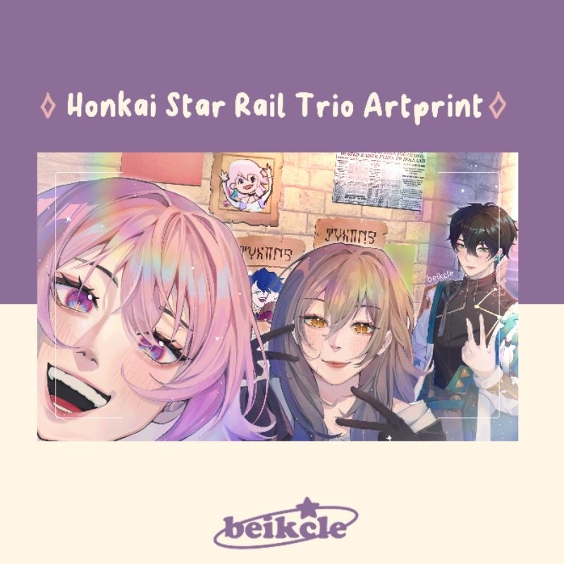 

beikcle - Honkai Star Rail Trio Artprint