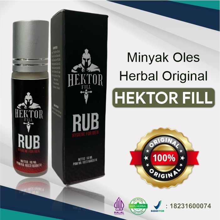 Minyak Oles Hektor Fill BPOM Herbal  Performa Pria Kuat Tahan Lama