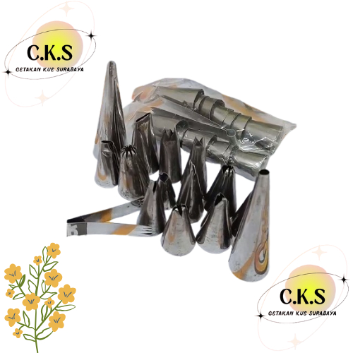 Spuit Kecil Set 14 Motif Spuit Dekorasi Kue Tart