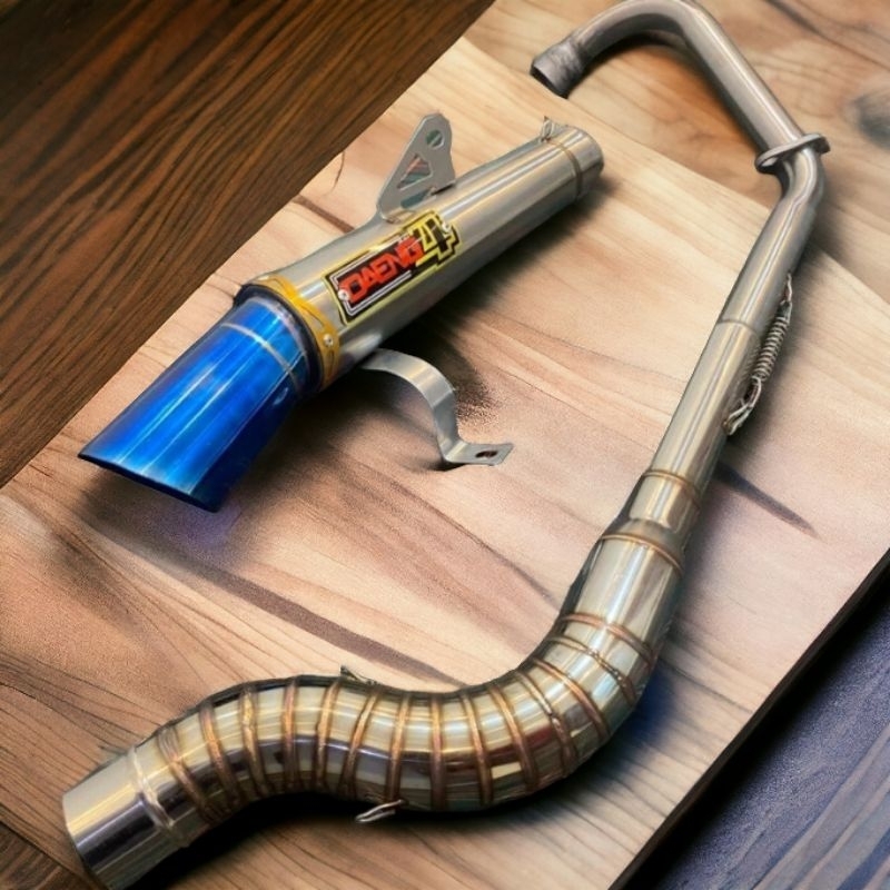 Knalpot Daeng4 Fulset leher Kobra Vixion new/old/satria Fu inlet 50mm