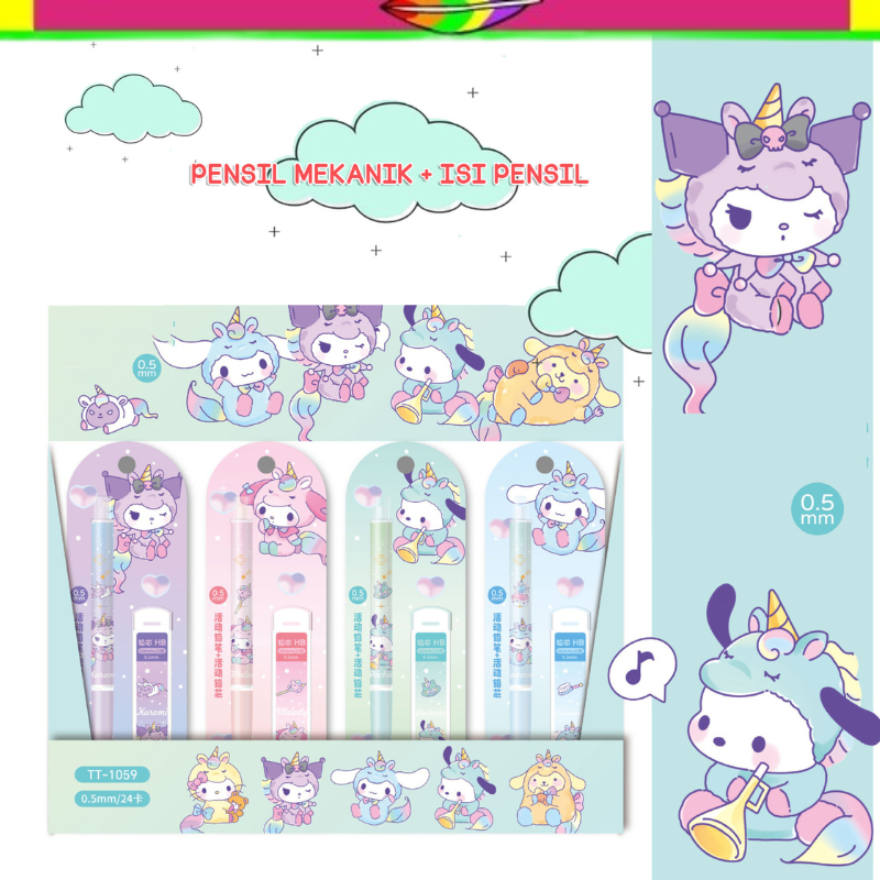 

FREE ISI PENSIL + PENSIL MEKANIK PENCIL 0.5mm MOTIF KARTUN KARAKTER SANRIO LUCU CINNAMOROLL MELODY KUROMI POMPOMPURIN ALAT TULIS PERLENGKAPAN SEKOLAH ATS ATK KANTOR