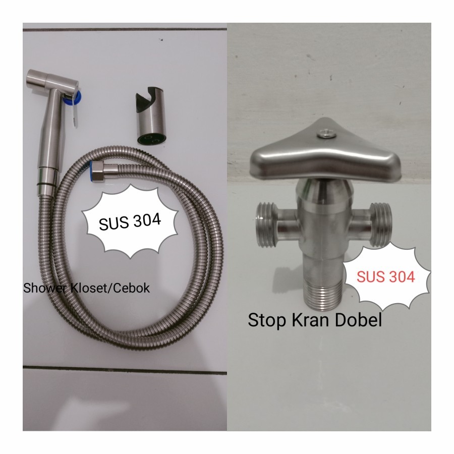 Semprotan toilet/ Jet shower closet Stainlees 304 PAKET shower toilet Paket