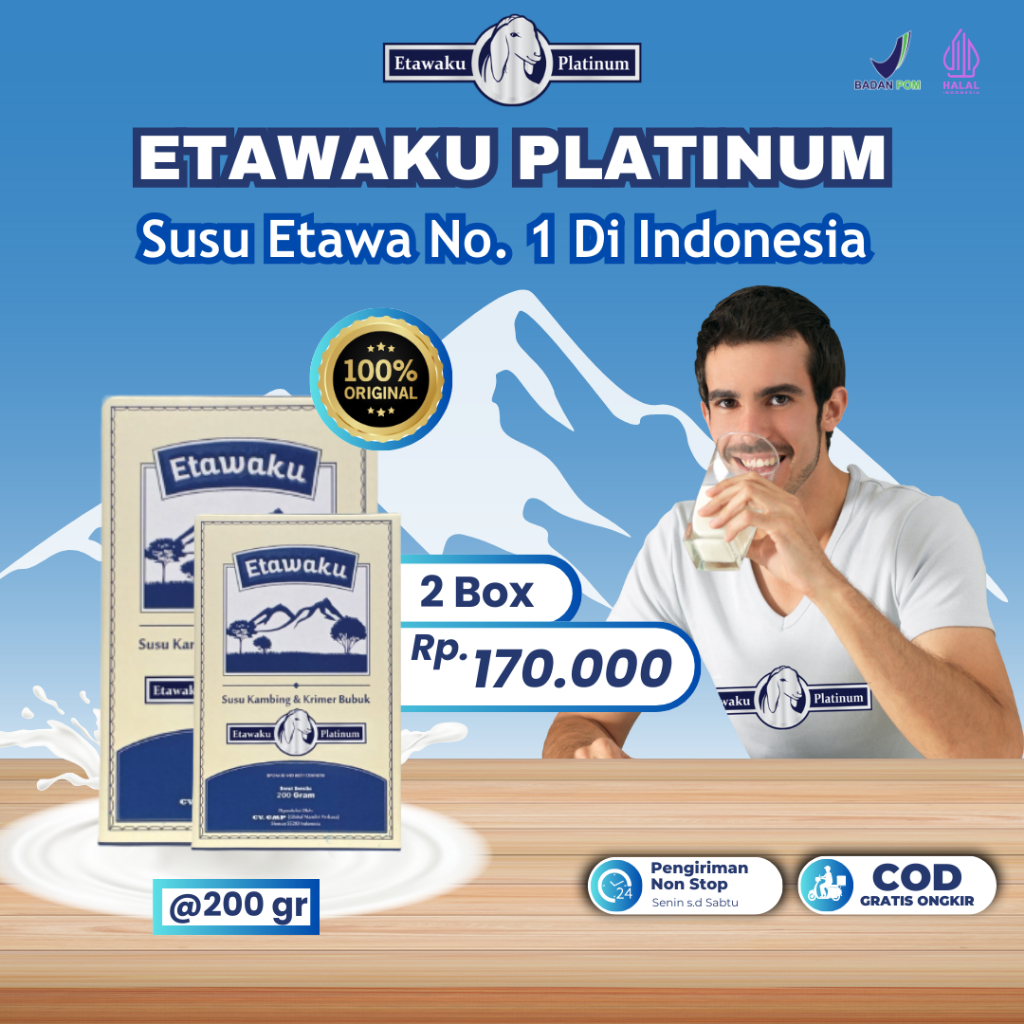 

Etawaku Platinum Paket 2 Box Susu Kambing Etawa