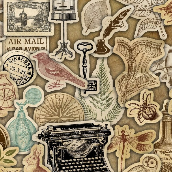 

24pcs Sticker HVS VINTAGE FUSSY CUT VINTAGE Deco Bujo DIY Scrapbook Journal