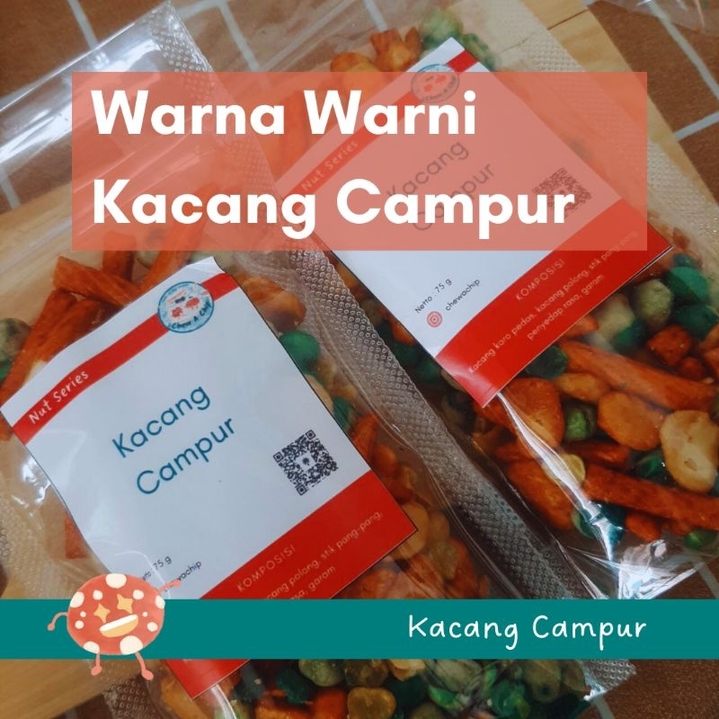 

Chew A Chip : Kacang Campur | Mix Nut 200 g Jared / Kemasan Toples