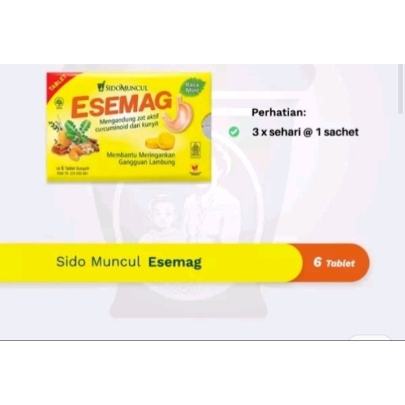 SIDOMUNCUL Esemag Tablet Strip isi 6'Tablet Kunyah
setiap 1 strip isi 6tablet kunyah
