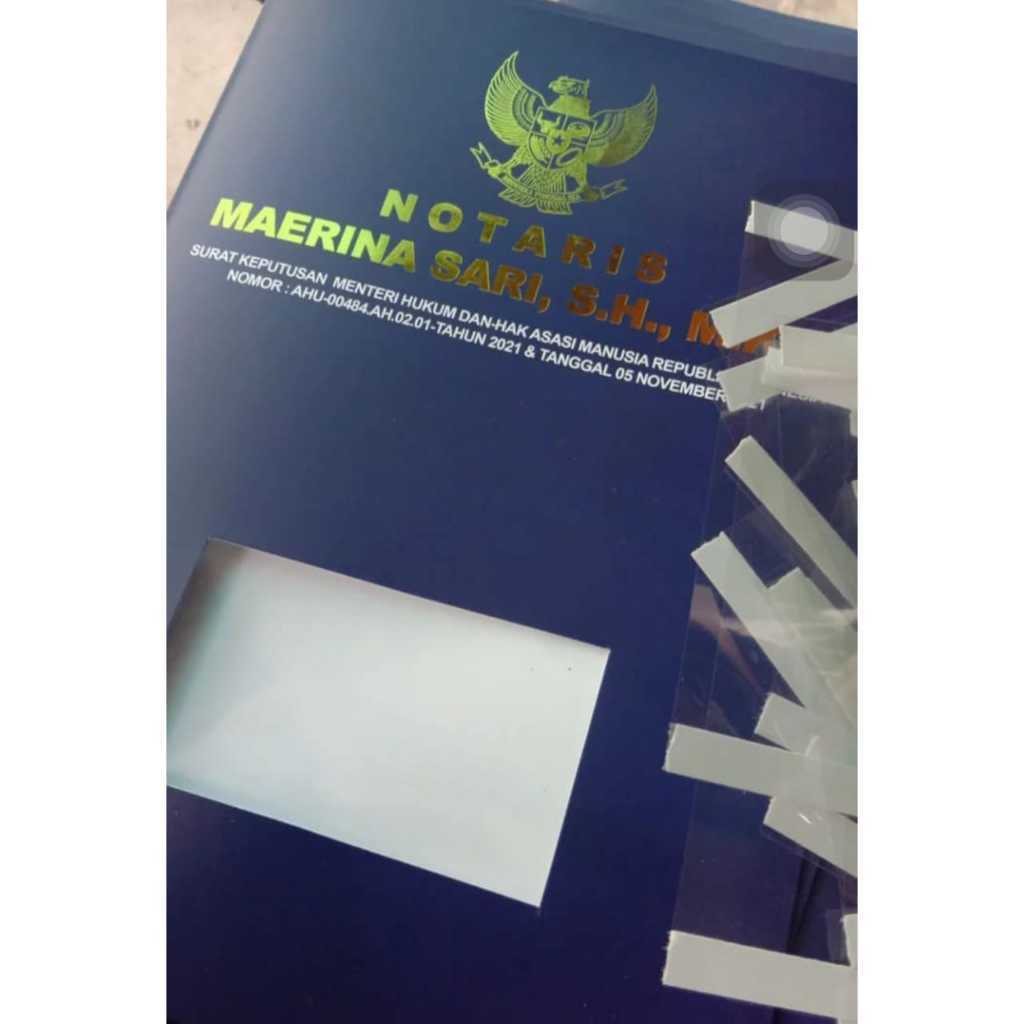 

COVER SALINAN AKTA HOTPRINT NAMA DAN GARUDA DAN LUBANG MIKA BAHAN ARTPAPER 200 gsm