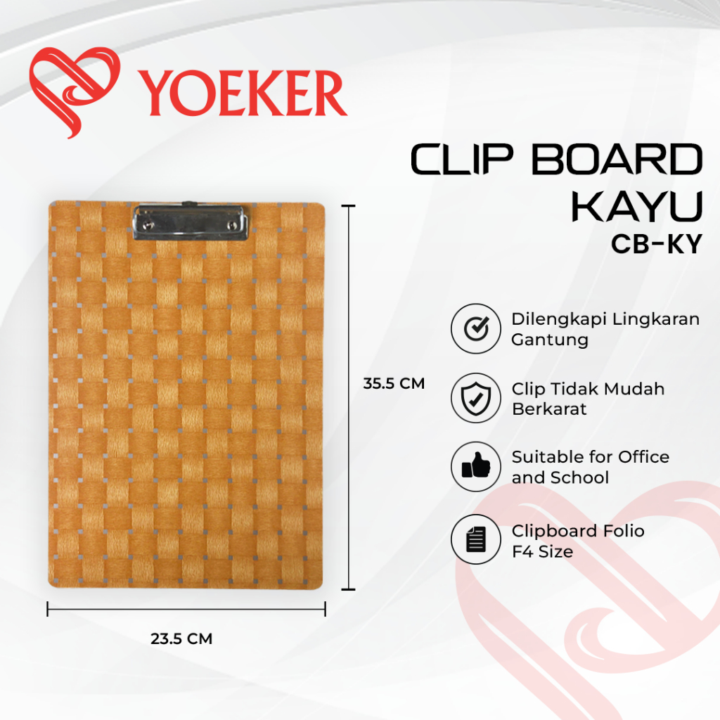 

(1 PCS) Clipboard Folio Papan Jalan Kayu