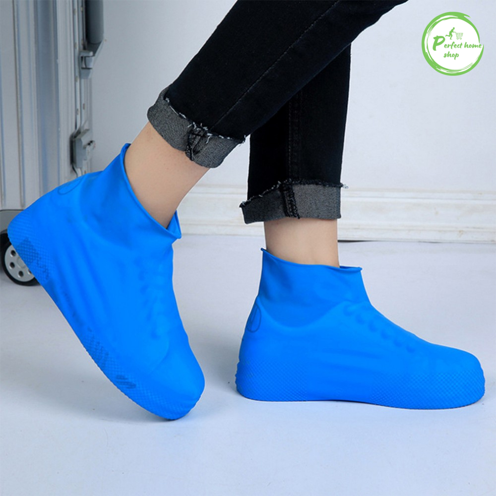 Cover Sepatu Anti Air Unisex Bahan Karet Silicon Sarung Sepatu Hujan Waterproof