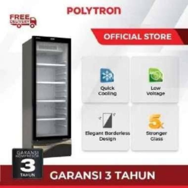 POLYTRON Showcase Glazell 280 Liter SCN 238X - Showcase No Frost Polytron