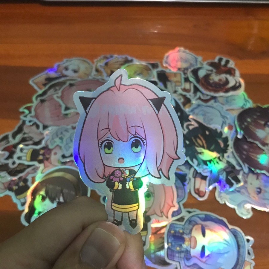 Custom Stiker Hologram A3 Cutting Die Cut - Pola Putus